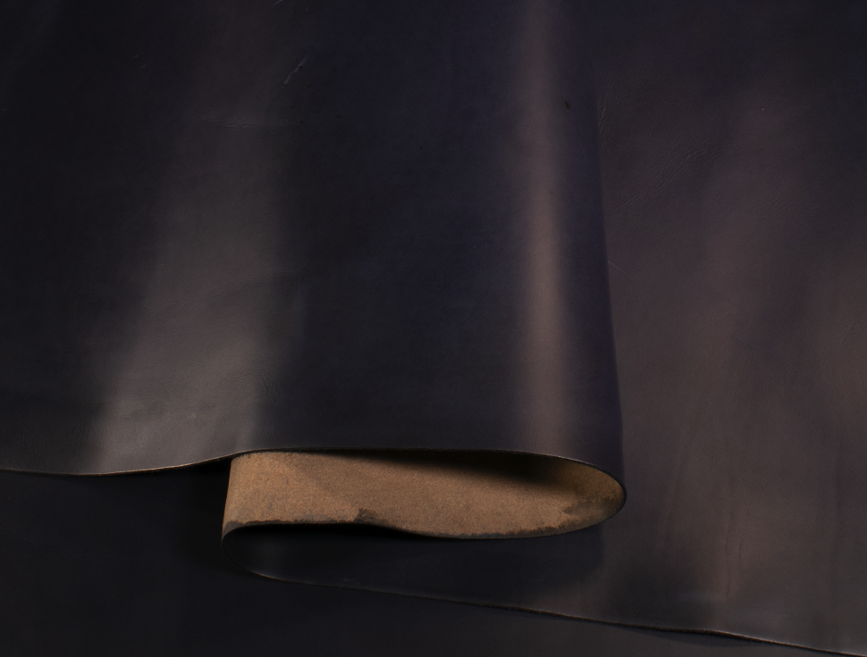 Horween Chromexcel Blue leather swatch