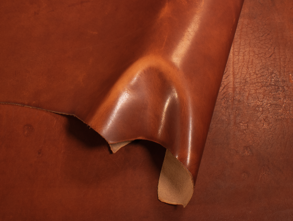 Horween Dublin English Tan leather swatch