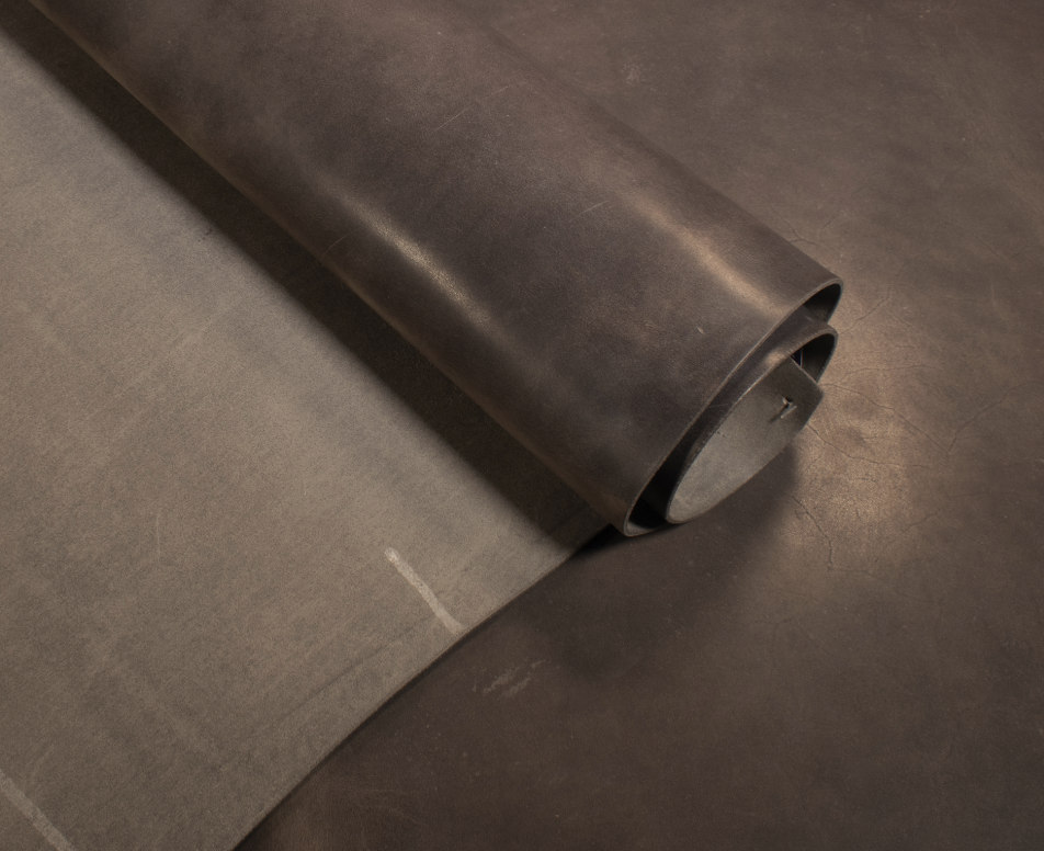 Horween Dublin Gray leather swatch